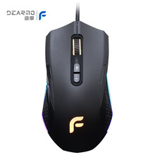 迪摩（DEARMO）F86有线鼠标游戏鼠标电竞鼠标RGB炫彩鼠标笔记本电脑鼠标 黑色 6000DPI