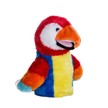 手偶娃娃毛绒玩具小动物玩偶嘴巴能动腹语表演手套玩偶互动卡通公仔演讲道具乌鸦狐狸猴子 鹦鹉手偶