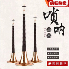 唢呐乐器全套初学者成人演奏乌木D调降B调民间喇叭乐器 优选乌木降B调+六大
