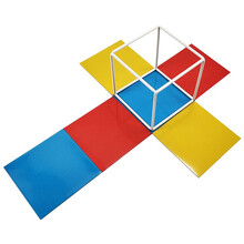 沪教几何体框架磁性表面积模型立方体模型演示器磁吸附橡塑片小学数学