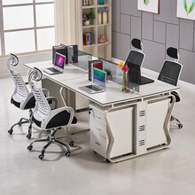 秀森上海北京办公家具 钢架办公桌工位 职员办公桌4/6人位带活动柜（含柜椅） 活动柜