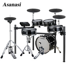 阿萨娜丝（Asanasi）电鼓架子鼓儿童初学者家用网皮专业电子鼓打击 MX516电鼓黑色【5鼓4镲】