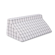 冀德福 高密度加强海绵体位垫 卧床老人病人翻身垫瘫痪病人三角枕垫R型侧翻身护理垫家用翻身枕侧身靠背 【透气棉布白格布套+高弹海绵】小号