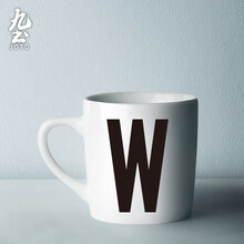 ins风字母马克杯情侣手冲咖啡杯简约陶瓷厚个性杯牛奶杯创意 W