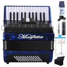 moffat 高端键盘手风琴8/48/60/80/96/120BS成人儿童初学演奏含琴包背带 48贝司蓝