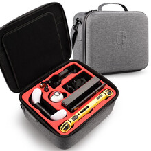 丸图 任天堂switch收纳包全套斜挎硬包ns游戏机配件收纳盒ns全套配件带精灵球位置标配标准收纳箱 switchlogo灰色标准红色内托 膜+摇杆帽