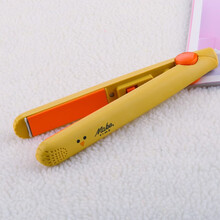 直发器迷你小夹板直发卷发两用女刘海内扣电拉直板夹卷发棒迷小型便携式 黄色-小黄鸭【收纳盒】