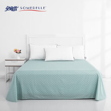 安睡宝（SOMERELLE）床单家纺 全棉斜纹印花轻柔素色纯棉床单 床罩 单件 齐拉索 1.5米床 230*245cm