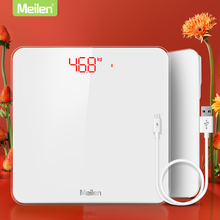 【次日达】Meilen美乐电子秤人体称重家用精准电子称减肥健康秤成人体重计蓝牙体脂秤体质脂肪称体重称 白色智能体脂