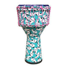 非洲鼓免调音成人儿童初学10寸碳纤维超轻云南丽江手鼓 10寸牛奶瓶(包教会)