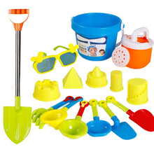 儿童沙滩玩具套装沙漏铲子和桶男孩女孩宝宝玩沙子挖沙工具大铲子沙池漏室内家用六一儿童节礼物 沙滩玩具15件套装