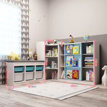 可比熊实木转角柜书柜卧室墙角置物柜多功能拐角柜子储物架 组合五(包安装) 含盒子 组装