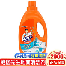 威猛先生（Mr Muscle）地面清洁剂木地板大理石木地板瓷砖水泥清洁剂瓷砖去污剂家用地板洁净液 海洋清新1瓶