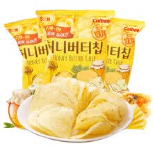 韩国进口 Calbee卡乐比海太蜂蜜黄油薯片土豆片 网红休闲薯片 膨化零食品 蜂蜜黄油味60g*3包