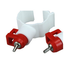 鸡乳头自动饮水器鸡用三通一体吊杯饮水碗钢珠球阀式水养鸡设备 出口型6分饮水器