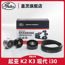 盖茨现代伊兰特雅绅特悦动千里马索纳塔途胜起亚赛拉图狮跑1.6/1.8/2.0正时皮带套装空调皮带水泵 发电机套装（K016PK2135）