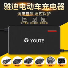 雅迪适用电动自行车电瓶车充电器36V12Ah48V20Ah60V72V96V蓄电池智能关机断电三轮车 扁三孔:48V12Ah(自动关机)