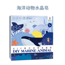 蝙蝠兔 儿童科学实验套装材料STEAM趣味益智玩具diy手工制作发明小学生礼物 海洋水晶皂【带皂盒+绘本】