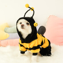 Innopet   秋冬四脚衣 狗狗衣服冬装四脚泰迪秋冬装小狗小型犬幼犬比熊博美猫咪 （冬款加绒）蜜蜂变身装四脚 1号:XS(建议2-3斤) 秋冬厚款
