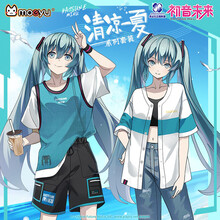 正版vocaloid/V家周边衣服二次元初音未来miku动漫T恤短裤子套装 休闲短裤 L