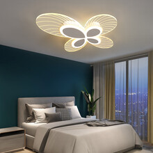 莱琪 主卧室灯简约现代轻奢金色led吸顶灯2021年新款网红大气客房小客厅灯具 XL8112+小号白色+52CM+36W+三色光