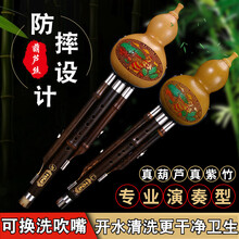天然紫竹防摔葫芦丝乐器初学c调学生演奏型成人降b调小dagf调 可拆软嘴防摔C调【皮盒+中国结+指法表】