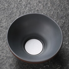 聚晟云南建水紫陶防烫三才盖碗茶杯紫砂纯手工家用泡茶碗陶瓷茶具 一体茶漏面