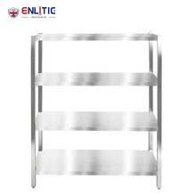 英利蒂克（Enlitic)商用不锈钢平板货架多用商用架子饭店饭堂用工作台 1000*500*1550
