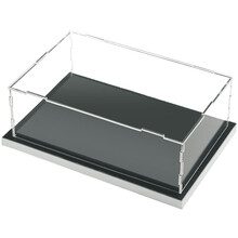 莞华展示盒拼装高透明亚克力模型玩具摆件收纳防尘盒子 17x13x7cm 无边+镜面边底座