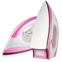 干烫老式电熨斗手工电熨斗不加水家用干式熨斗烫钻烫画烫斗 粉色不锈钢底板