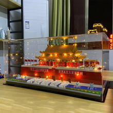 兼容乐高积木迪士尼霍格沃茨城堡中国古典建筑黄鹤楼高难度拼装成人玩具七夕情人节礼物 天安门灯光版+【亚克力盒】+工具包