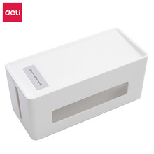 得力(deli) 桌面收纳盒 大容量空间 插座/插线板/插排/排插/接线板/拖线板 8921 雪域白