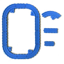 詹姆士小火车 托马斯小火车合金磁性链接托比高登詹姆斯培西亨利麦克MSY 乳白色 12片蓝色轨道