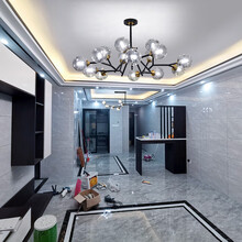 灯宴灯具套餐三室两厅北欧客厅吊灯简约现代大气轻奢魔豆分子灯2021年新款创意led餐厅卧室灯全屋套装 12头白光【w3240烟灰色水滴灯罩】