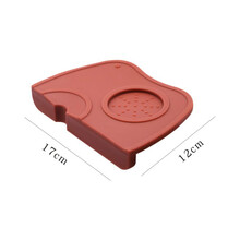粉锤垫 吧台压粉垫 转角防滑垫 咖啡压粉器专用 布粉器底座硅胶垫 中号-棕色