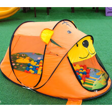 秒开儿童帐篷男孩室内户外帐篷便携式折叠游戏屋宝宝女孩睡觉蚊帐 粉色熊+毛绒垫+爬行垫
