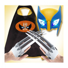 金刚狼爪子可伸缩 新款金刚狼爪伸缩模型塑料道具手工儿童diy爪子新款玩具cos 面具+爪子+披风