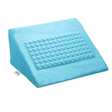 真情护理 30cm小三角护理翻身楔形垫瘦小老人多功能康复侧卧防倾斜垫 透气凝胶款-孔雀蓝 30x23x13.5cm