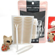 蕾丝双眼皮贴橄榄型免撕自然隐形双面大创同款女生美妆工具 M细款【800贴】+专用工具