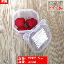 博惠食品留样盒酒店餐馆餐厅学校幼儿园食堂食物留样专用盒水果零食保鲜盒取样盒塑料迷你小盒子配套标签 升级五代300ml单盒 透明10个装