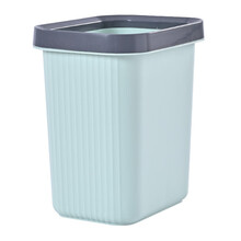 妙然12L塑料大号方形无盖压圈垃圾桶厨房卫生间家用清洁桶 办公环保纸篓分类垃圾桶