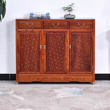 DFJXW F红木家具缅甸花梨（学名：大果紫檀）鞋柜鞋橱实木中式入门玄关柜储物柜带抽屉 长128*宽33*高106cm