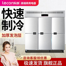 乐创（lecon）四门冰柜商用双门冰箱冰柜六门冷柜三门玻璃冷藏冷冻保鲜厨房立式展示柜不锈钢 六门冰柜全冷冻 风冷款