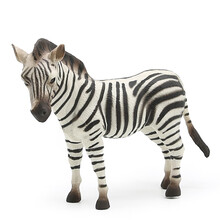 英国CollectA我你他 收藏级仿真实心野生动物模型大象老虎长颈鹿野生动物科普教育玩具 斑马