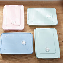 橡暮 饺子盒家用冰箱速冻馄饨专用鸡蛋保鲜收纳盒多层托盘 饺子盒1层1盖