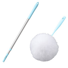 康多多 Satto室内用除尘掸（不含柄）  日本山崎微纤维清洁毛掸子静电除尘掸家用车用扫灰尘吸尘掸 蓝色头+柄