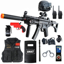 火箭炮发射筒儿童枪玩具吃鸡装备全套男孩子ak47冲锋抢手动软弹枪 电动冲锋枪（全套装12件套）