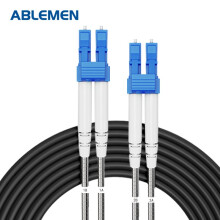 ABLEMEN 野战光缆 LC/UPC-LC/UPC多模双芯20米铠装拉远光缆 级联光纤