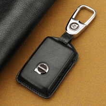 2021款沃尔沃XC60钥匙包 沃尔沃新S60 S90 XC90 XC40 XC60钥匙套扣真皮包壳 沃尔沃 黑色+金属挂扣