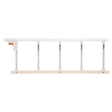 红芯 老人床护栏防掉床栏杆 护理病床护栏铝合金护栏儿童防摔可折叠护栏围栏2米1.8米床挡板扶手 五挡一只【电钻打孔安装】HX32L-E白